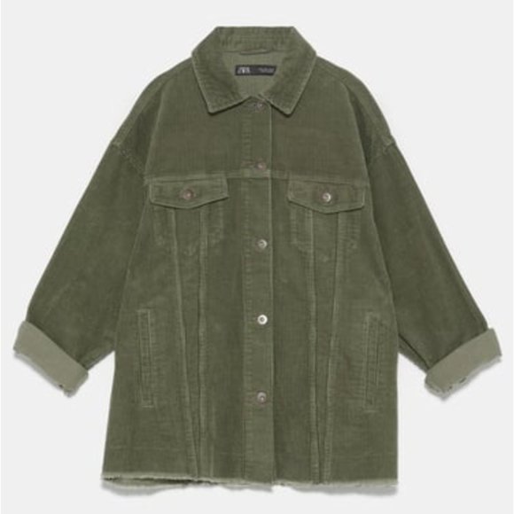 Frayed Green Corduroy Jacket - Picture 4 of 4